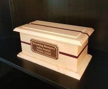Load image into Gallery viewer, Large Maple Wooden Cremation Urn