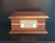 Load image into Gallery viewer, Large Walnut Wooden Cremation Urn