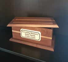 Load image into Gallery viewer, Large Walnut Wooden Cremation Urn