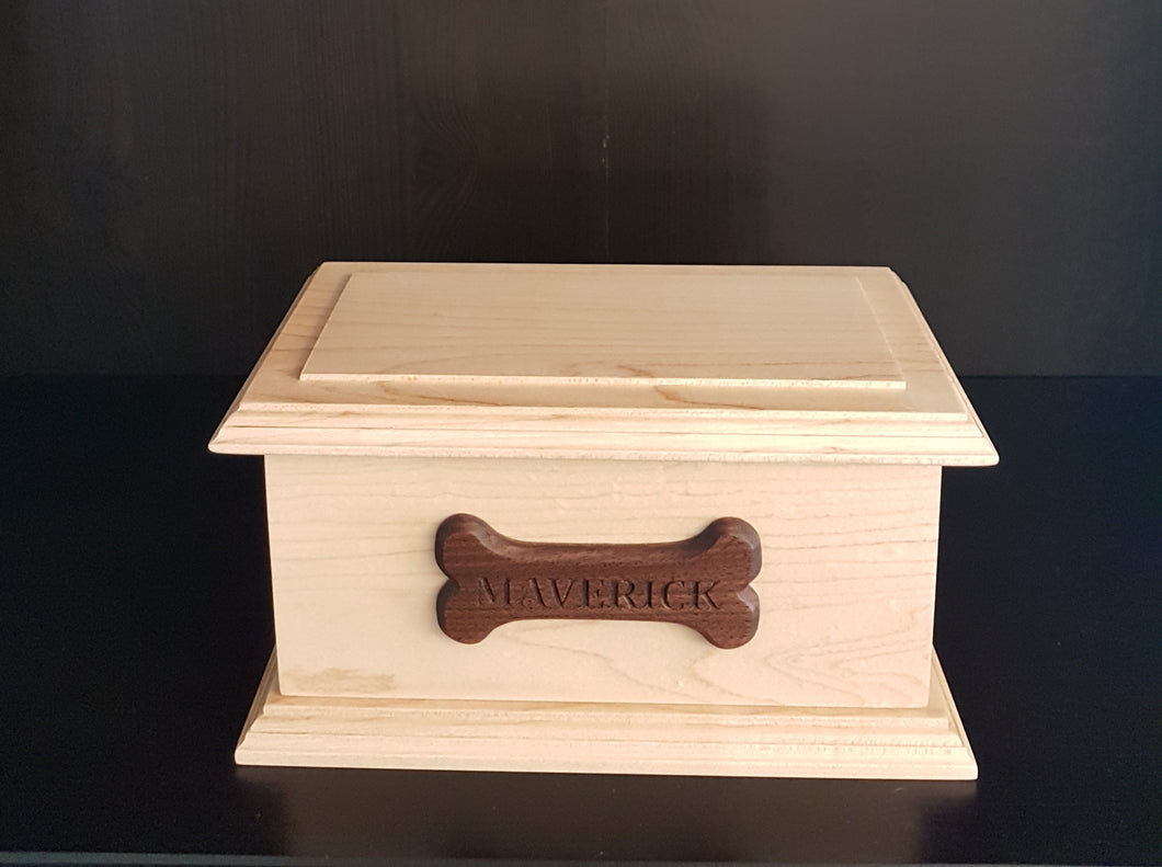 Small Maple Wooden Cremation Urn
