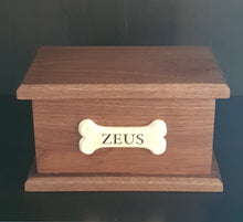 Load image into Gallery viewer, Small Walnut Wooden Cremation Urn