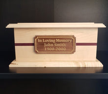 Load image into Gallery viewer, Large Maple Wooden Cremation Urn
