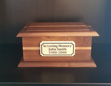 Load image into Gallery viewer, Large Walnut Wooden Cremation Urn
