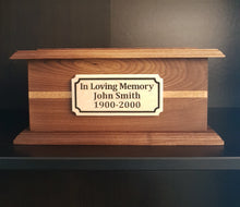 Load image into Gallery viewer, Large Walnut Wooden Cremation Urn
